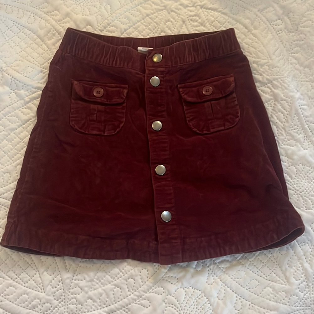 Tucker & Tate Burgundy Corduroy Skirt